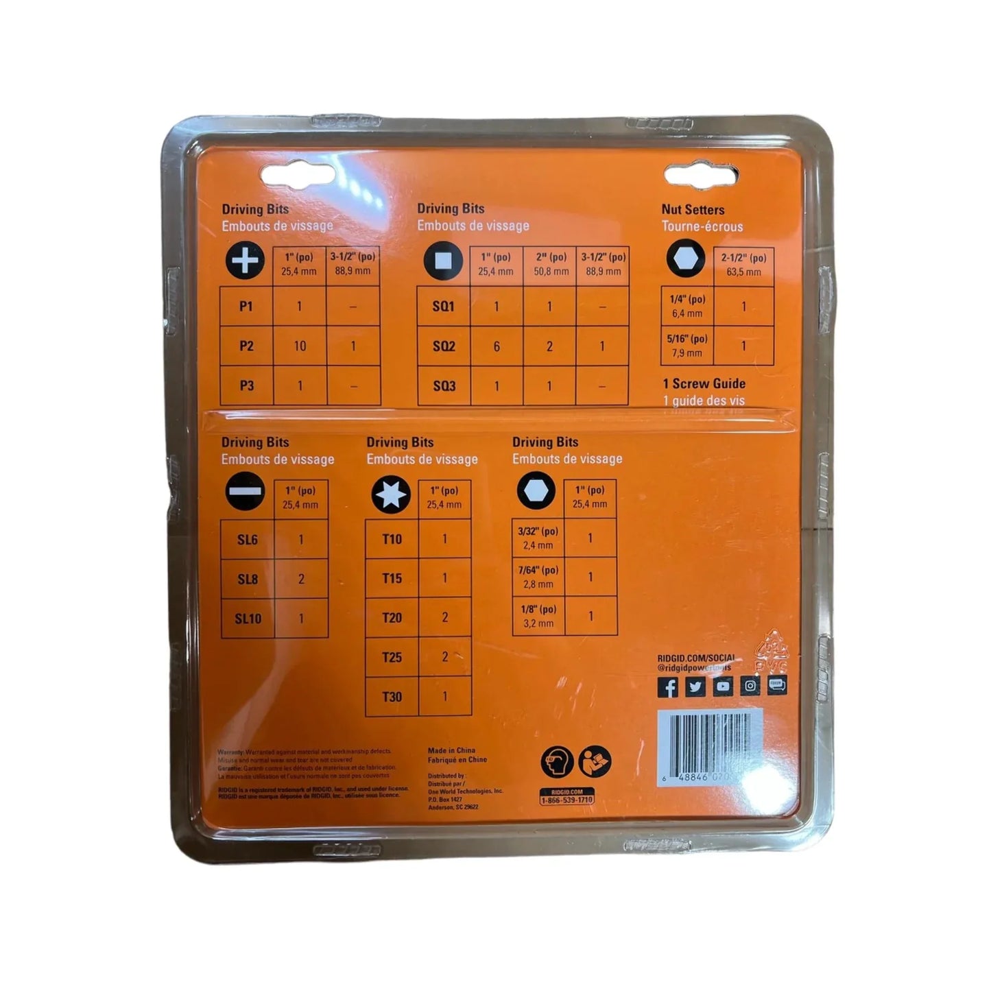RIDGID 43-Piece Driving Bit Set with Hard Case (AC10D43)