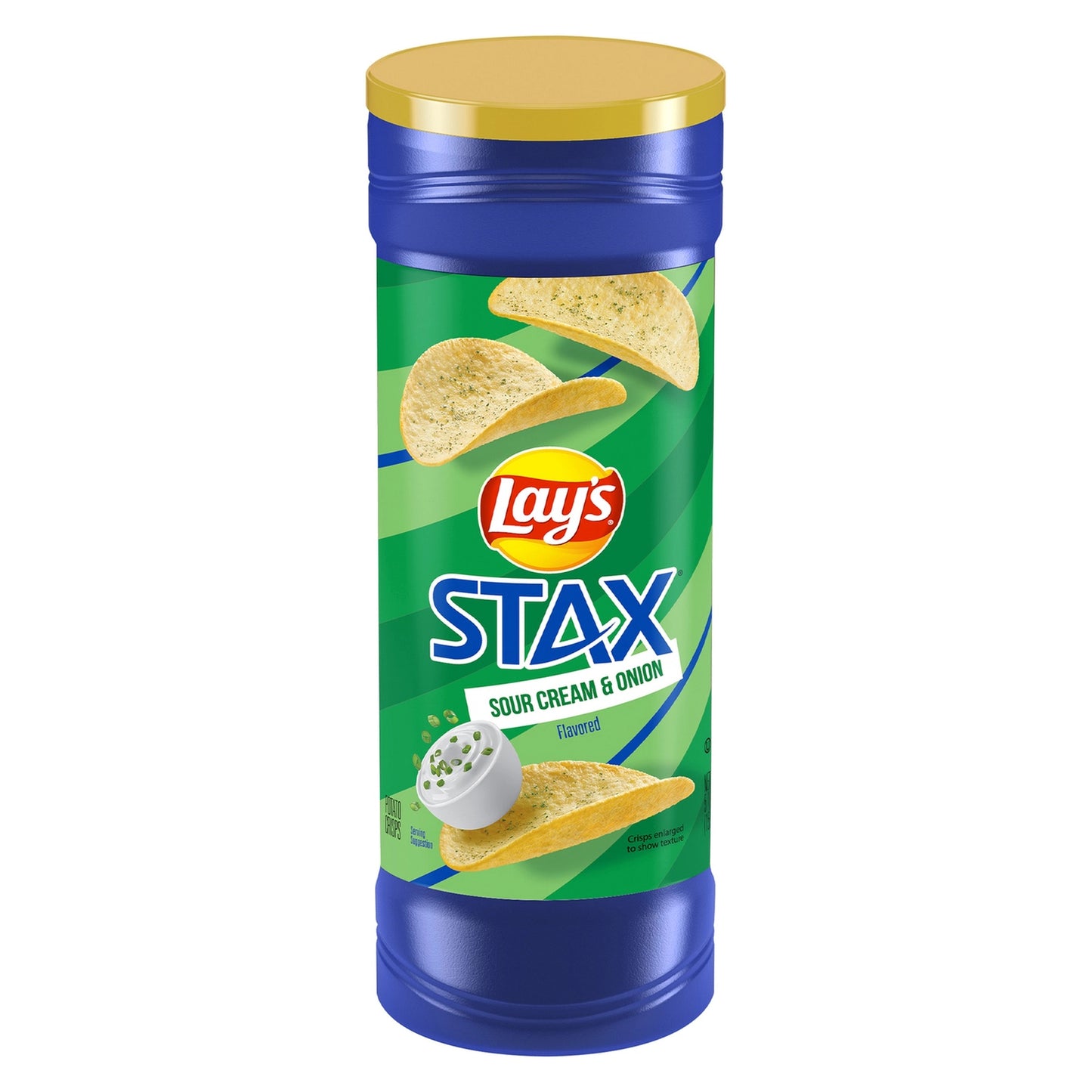 Lay's Stax Sour Cream & Onion Potato Crisps - 4 Pack (5.5 oz Cans)