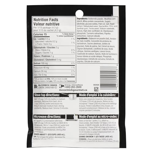 McCormick Dry Sauce Mix, Hollandaise, 56g