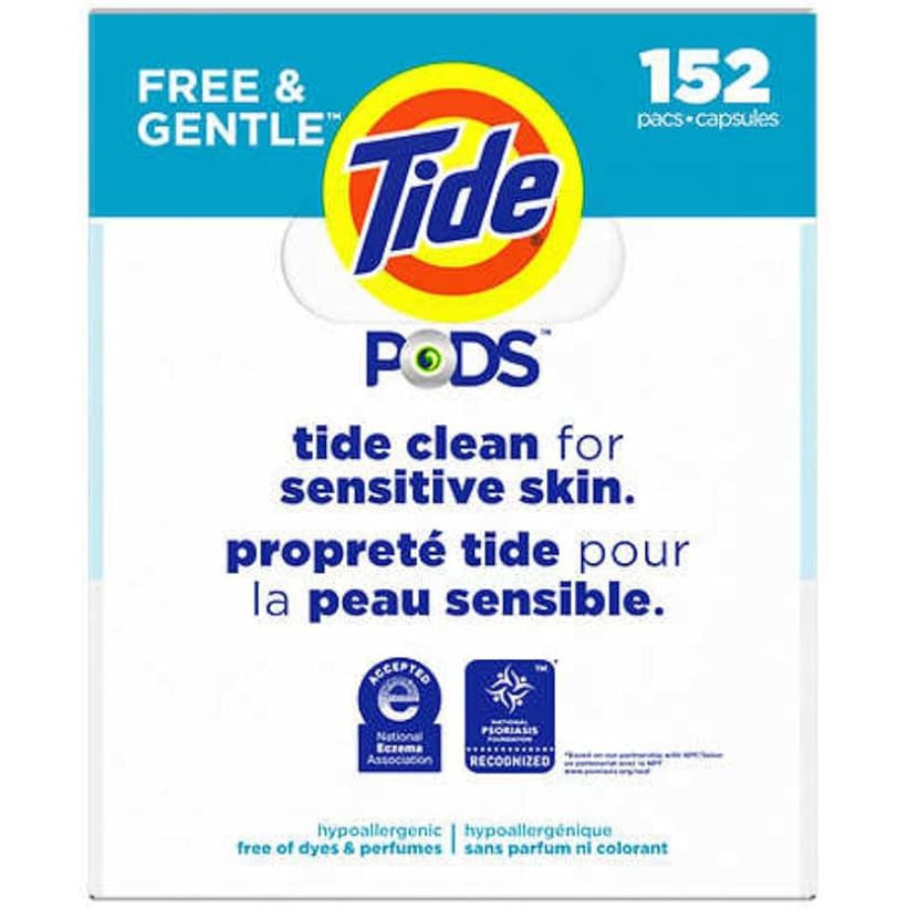 Tide PODS Free & Gentle Laundry Detergent Pacs (152 Count)