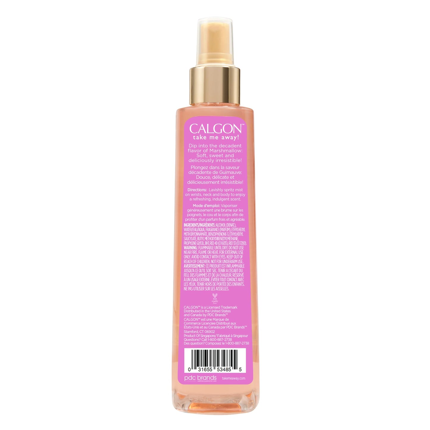 Calgon Marshmallow Body Mist - Sweet & Comforting Fragrance Spray (8 fl oz)