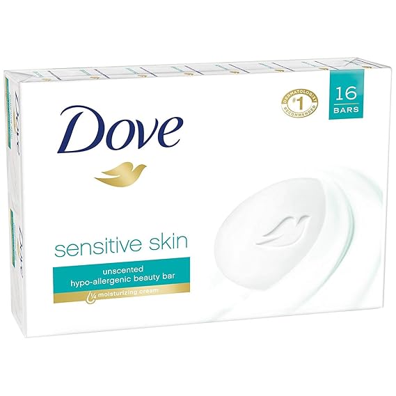 Dove Sensitive Skin Beauty Bar (16-Pack, 4oz each)