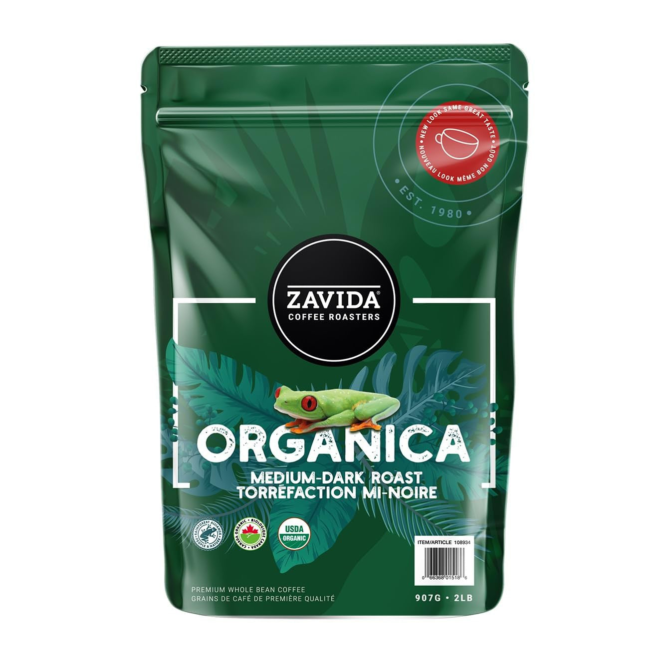 Zavida Organica Whole Bean Coffee (2 lb Bag)