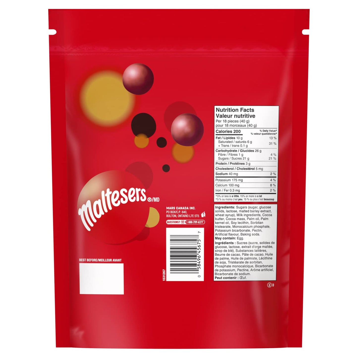 MALTESERS, Milk Chocolate Candy Bites, 650g