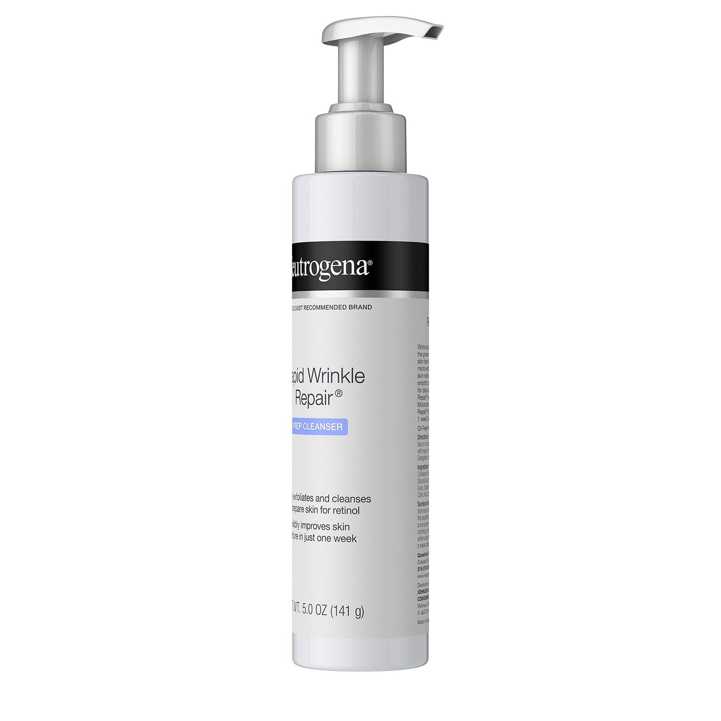 Neutrogena Rapid Wrinkle Repair Retinol Prep Cleanser | Exfoliating Face Wash with Glycolic Acid (5 oz)