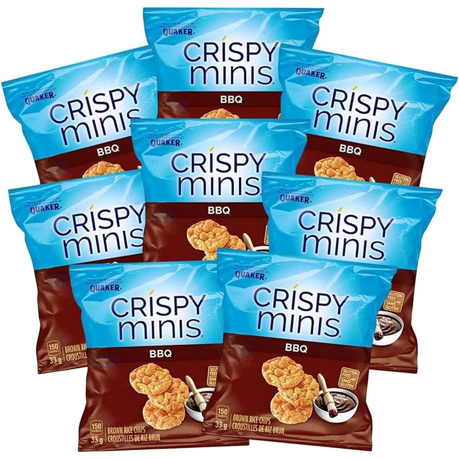 Quaker Crispy Minis BBQ Rice Chips 33g (Pack of 4)
