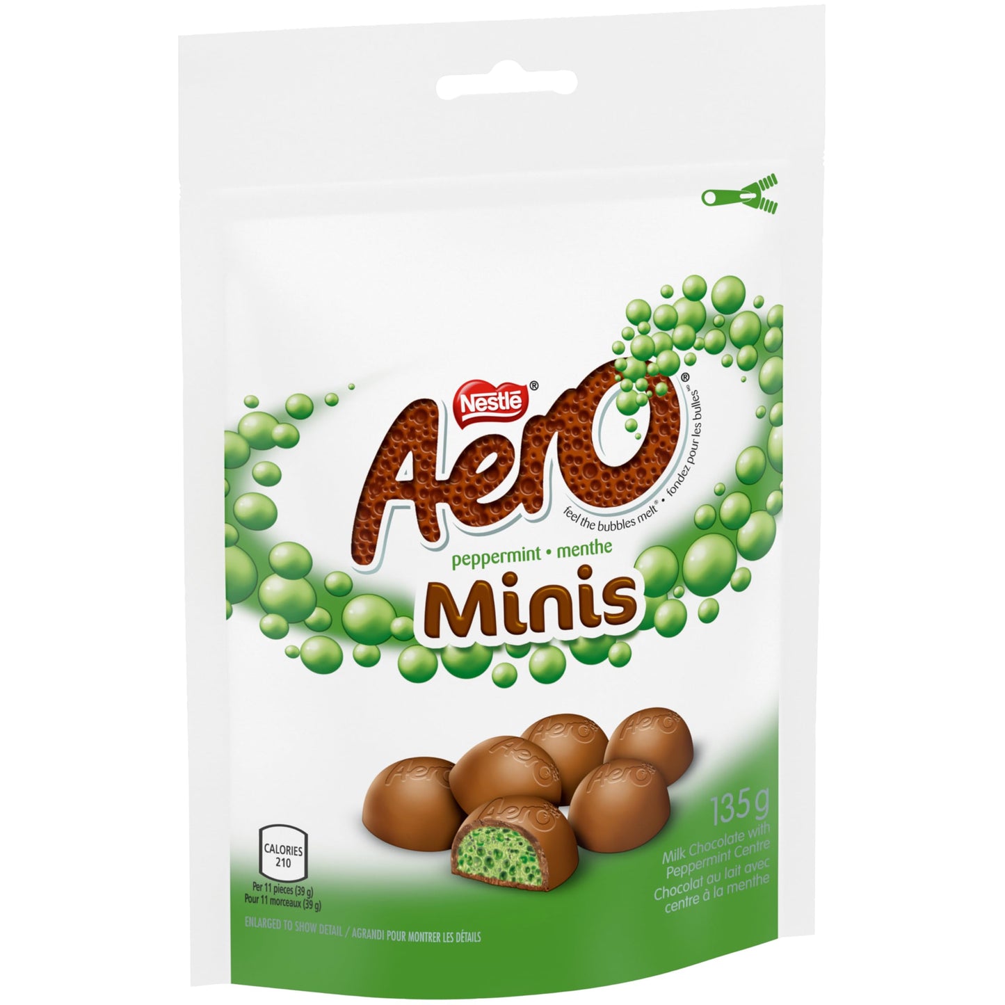 Aero Peppermint Bubbles - Light & Airy Mint Chocolate Candy (4.76 oz Share Pouch)
