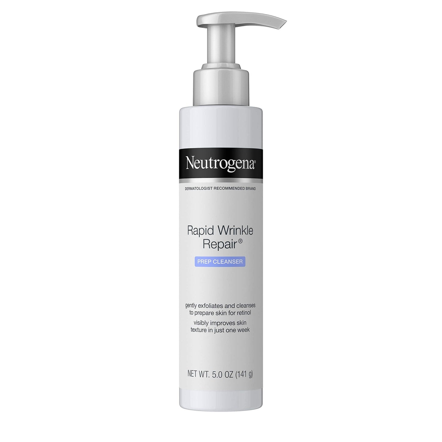 Neutrogena Rapid Wrinkle Repair Retinol Prep Cleanser | Exfoliating Face Wash with Glycolic Acid (5 oz)