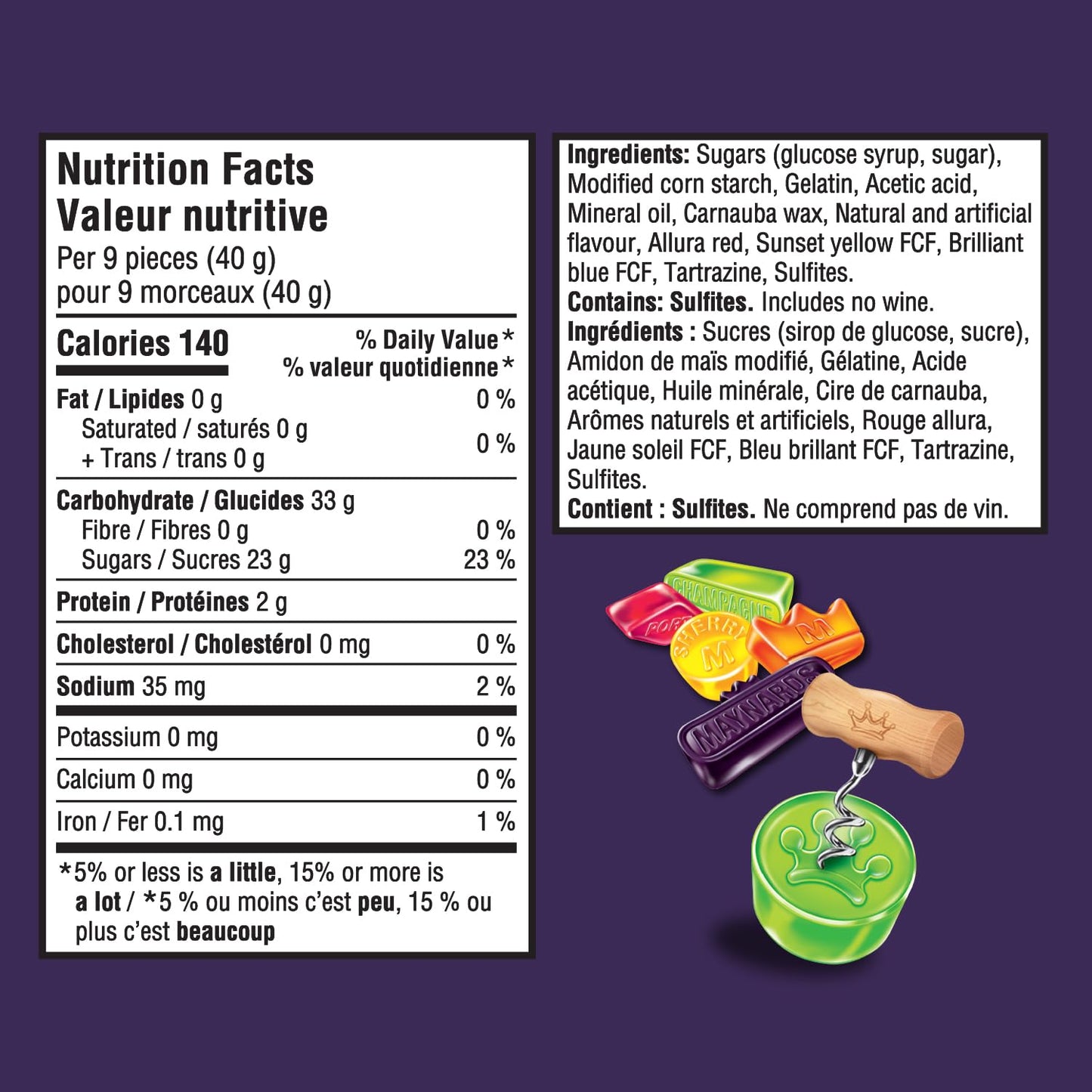 Maynards gummy Wine Gums - 1kg