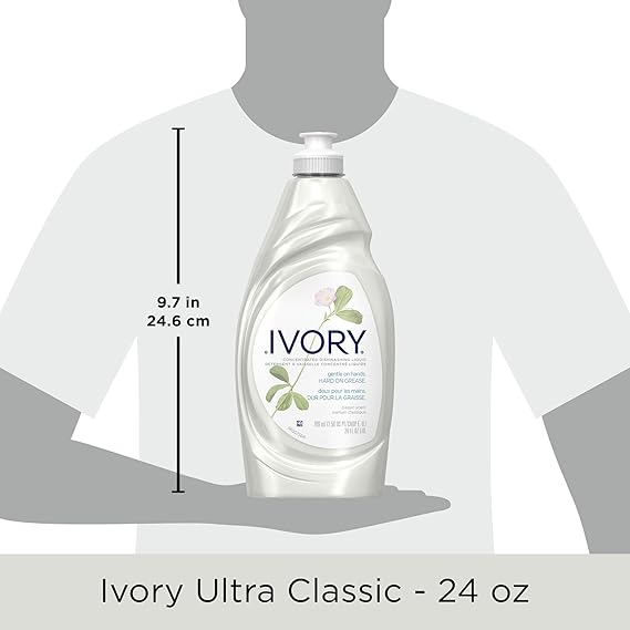 Ivory Dish Soap, Original Clean Scent (3 Pack, 24 fl oz)