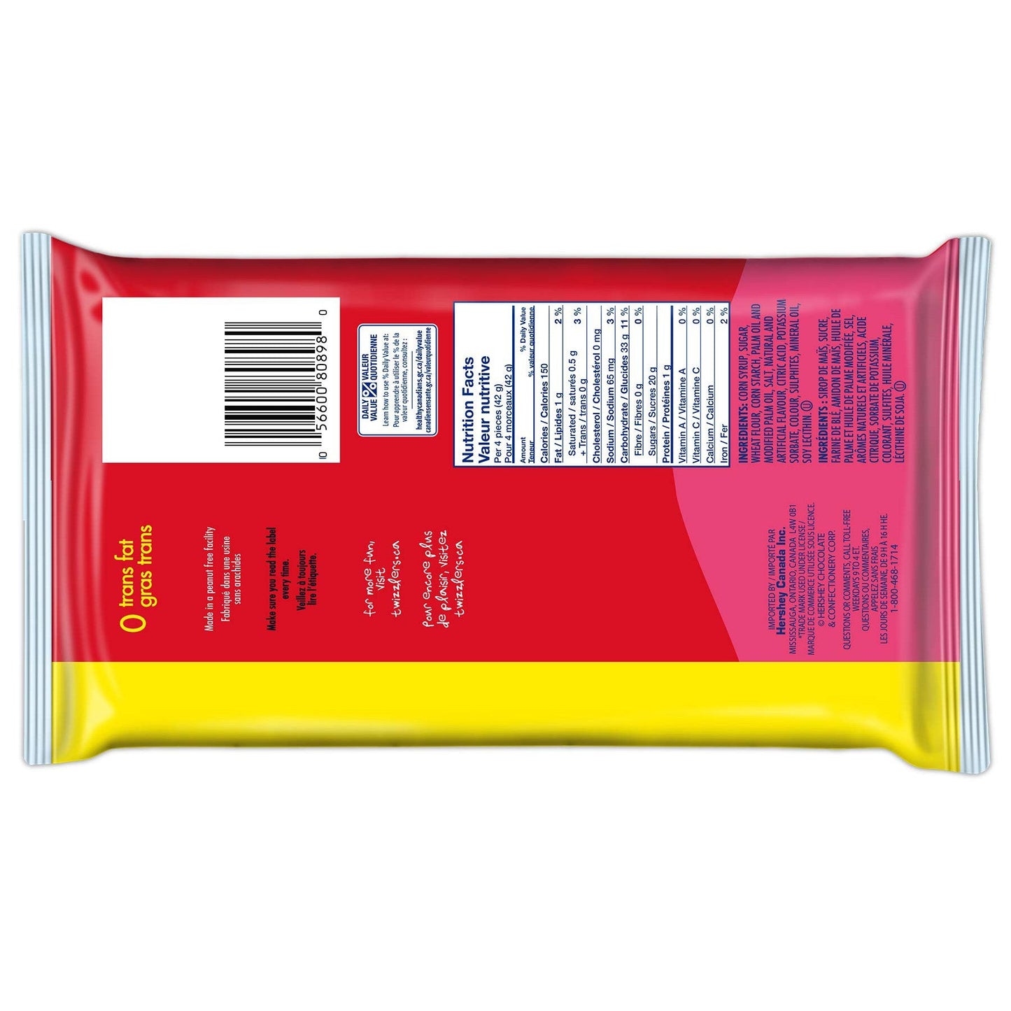 Twizzlers Super Nibs Cherry Licorice Style Candy (22oz Bag)