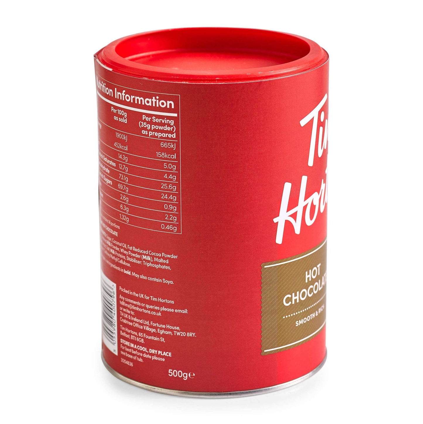 Tim Hortons Rich & Creamy Hot Chocolate Mix - Classic Comfort (500g Canister)