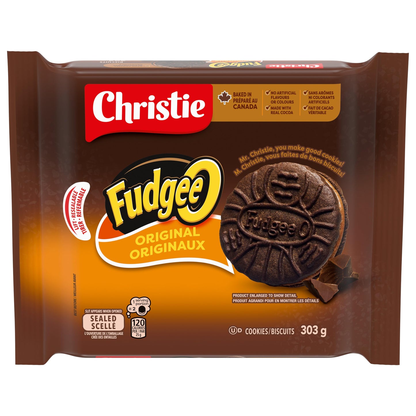 FudgeeO Original Double Chocolate Sandwich Cookies | 10.68 oz