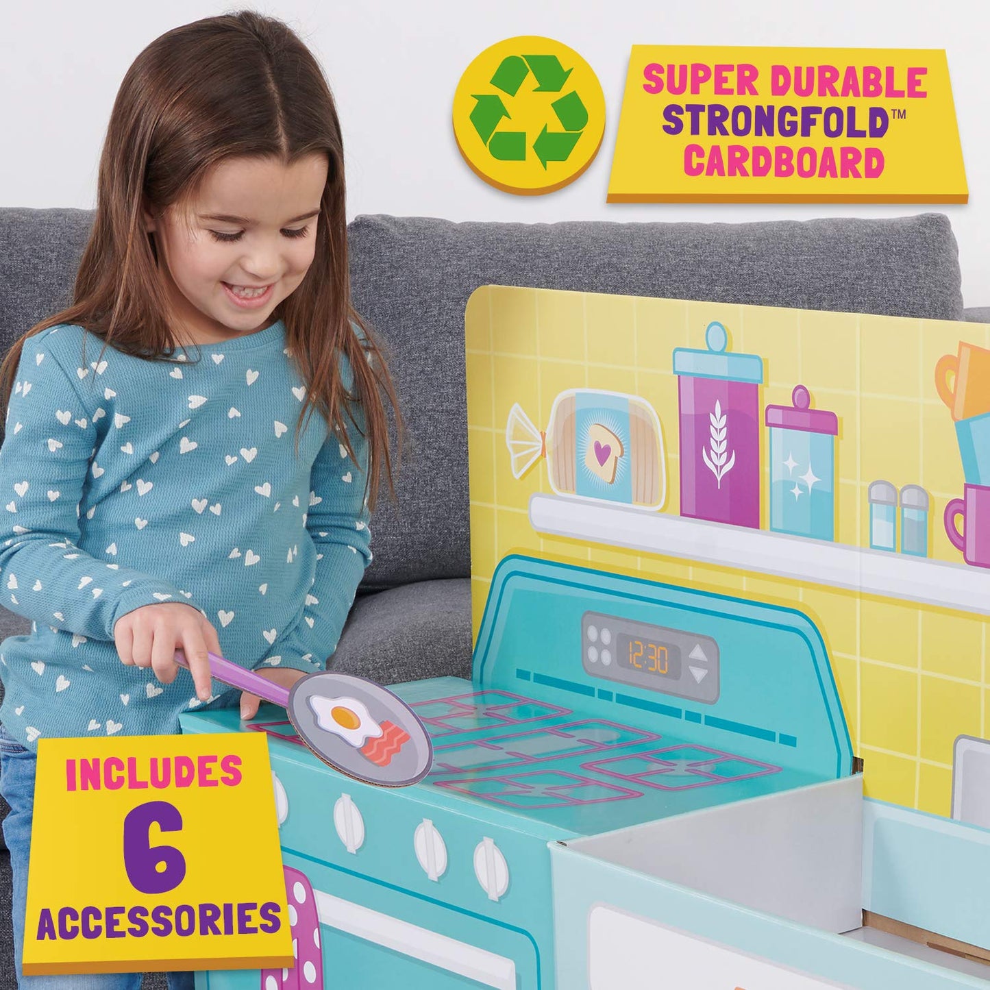 WowWee Pop2Play 2-in-1 Toddler Kitchen & Nursery Playset – Foldable Fun, Easy Storage!