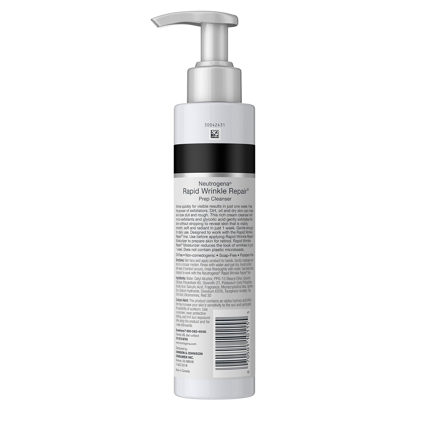 Neutrogena Rapid Wrinkle Repair Retinol Prep Cleanser | Exfoliating Face Wash with Glycolic Acid (5 oz)
