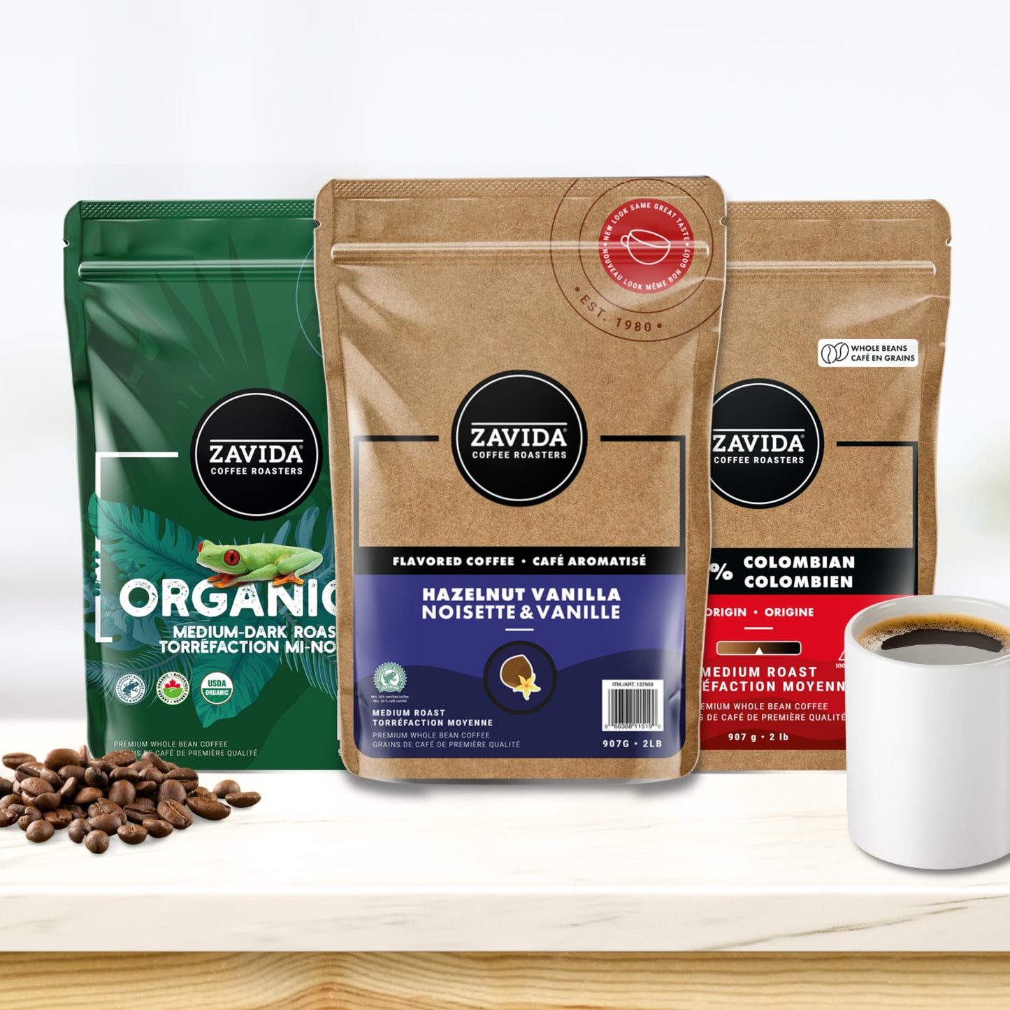 Zavida Organica Whole Bean Coffee (2 lb Bag)