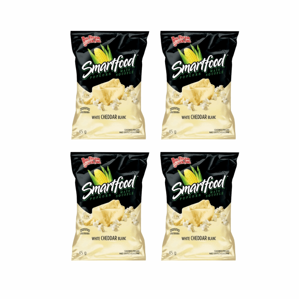 Smartfood White Cheddar Popcorn Snack Bags - 4 Pack (45g / ~1.6 oz)