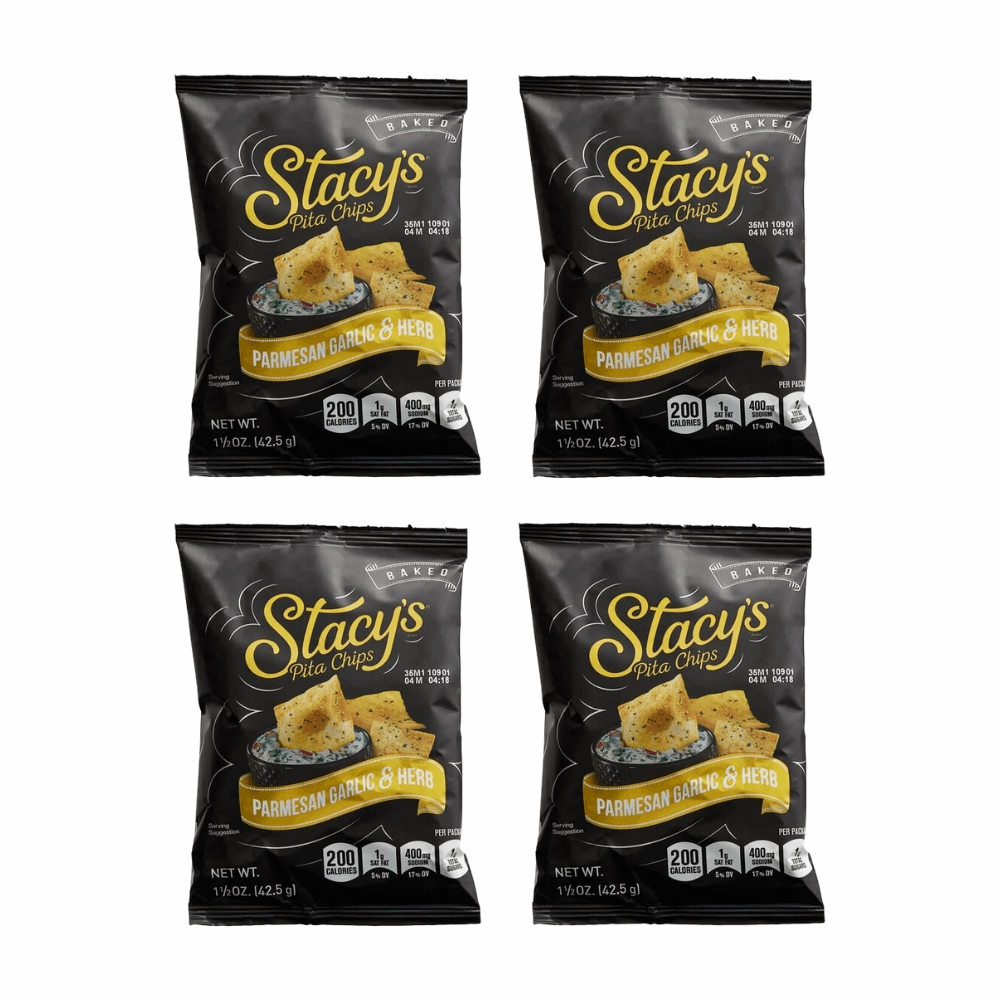 Stacy's Parmesan Garlic & Herb Pita Chips - Baked 4 Snack Pack (38.9g Bags)