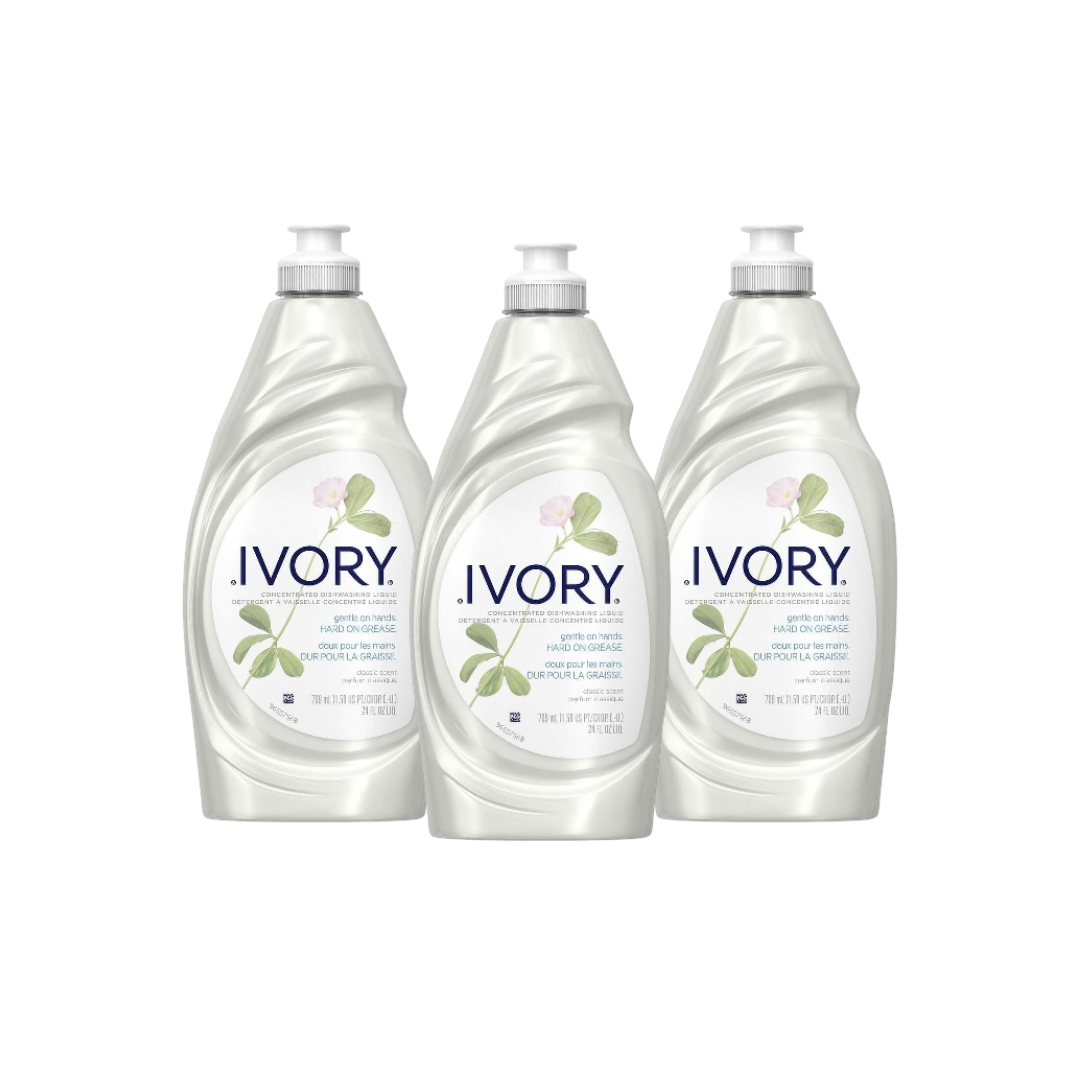 Ivory Dish Soap, Original Clean Scent (3 Pack, 24 fl oz)