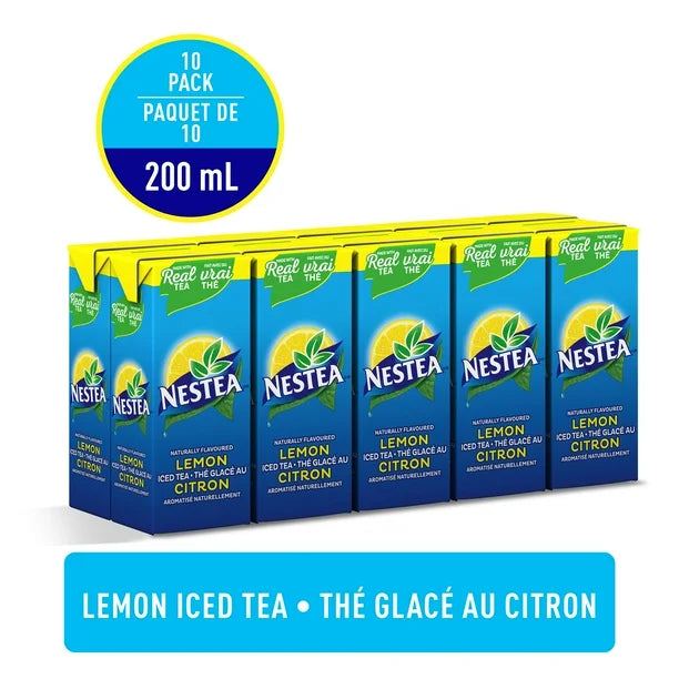 Nestea Lemon Iced Tea – 10 Pack Refreshing Ready-to-Drink Bottles 10x200mL