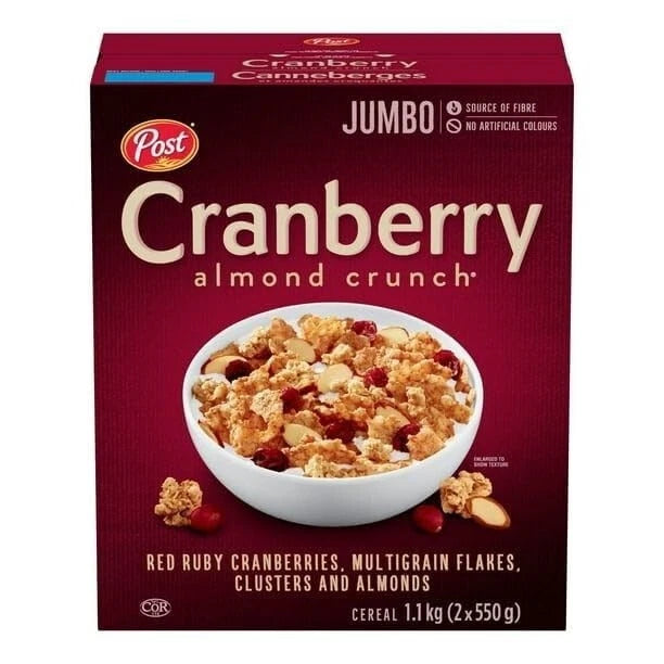 Post Cranberry Almond Crunch Cereal, 1.1 kg