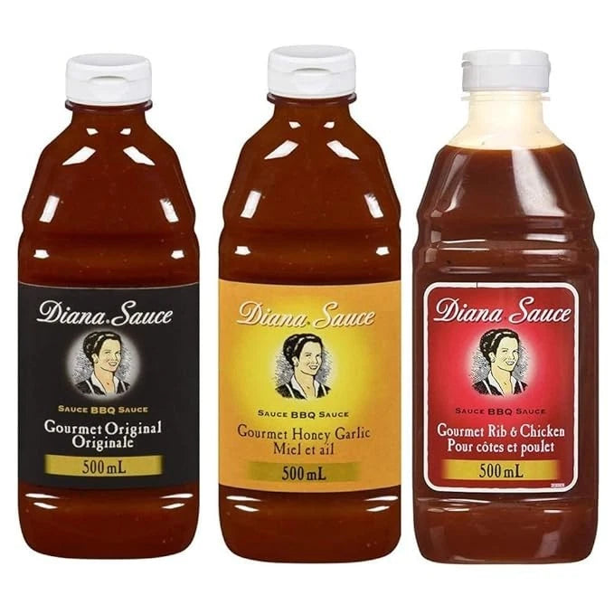 Diana Sauce Original Grill & Marinade - 3 Pack (16.9 fl oz Each) - Rich, Savory BBQ Flavor