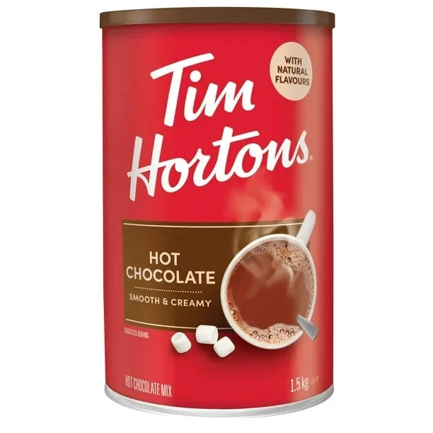 Tim Hortons Smooth & Creamy Hot Chocolate Mix – 1.5kg Bulk Canister – Indulgent Cocoa Treat