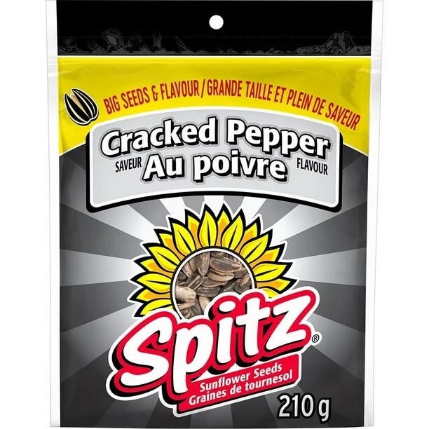 Spitz Cracked Pepper Sunflower Seeds (210g)