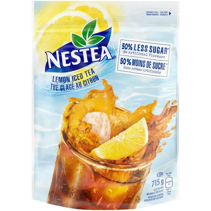 Nestea Lemon Iced Tea Mix – 50% Less Sugar, Large 715g Pouch