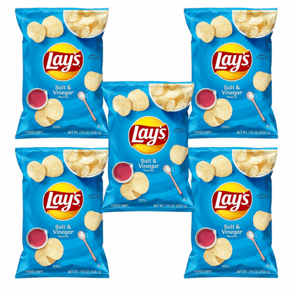 Lay's Salt & Vinegar Flavored Potato Chips | Classic Tangy Crunch | 7.75 oz (220g) Bag