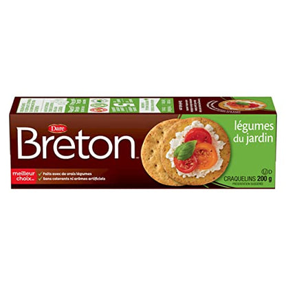 Breton Garden Vegetable Crackers 200g | Light & Crispy Snack
