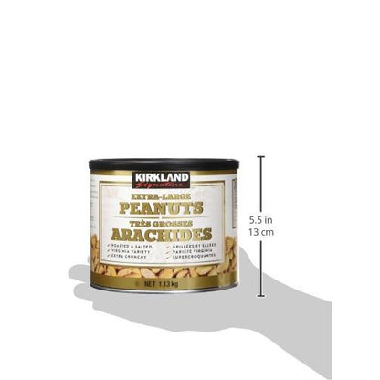 Kirkland Signature Extra Large Peanuts – Bulk 2.5 lb Bag – Roasted & Salted Gourmet Snack