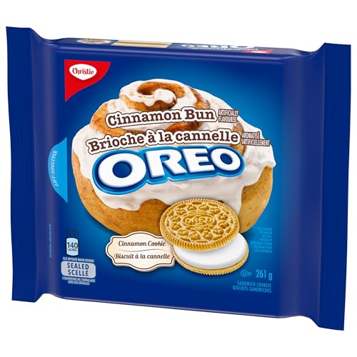 Limited Edition Oreo Cinnamon Bun Cookies - Golden & Creamy 261g Pack