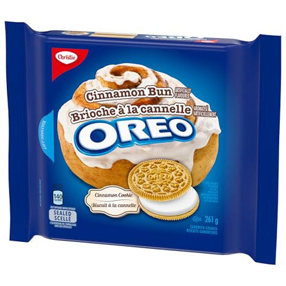 Limited Edition Oreo Cinnamon Bun Cookies - Golden & Creamy 261g Pack