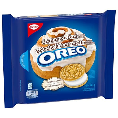 Limited Edition Oreo Cinnamon Bun Cookies - Golden & Creamy 261g Pack