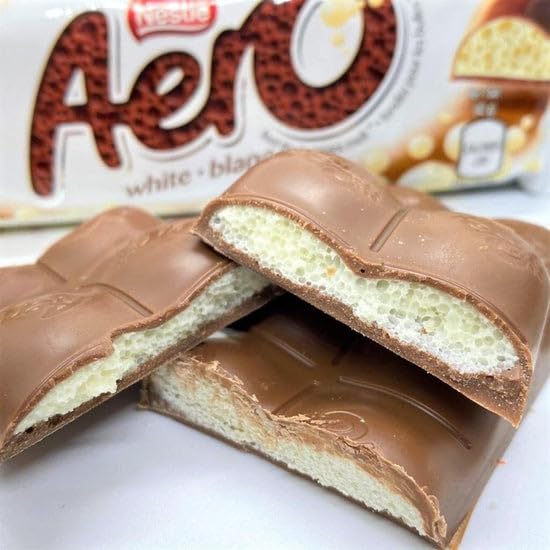 Melt-in-Your-Mouth Aero White Chocolate Bubbly Bar - Irresistibly Creamy & Light