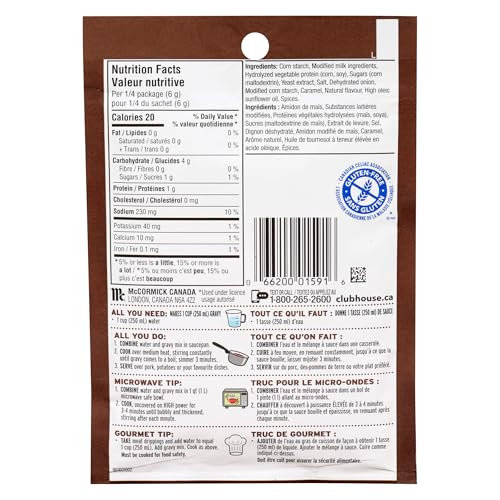 Club House Pork Gravy Mix,gluten free | 24g