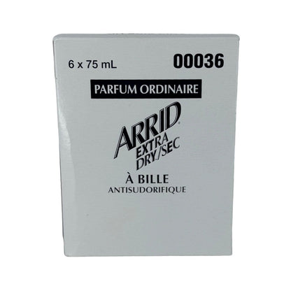 Arrid Extra Dry Roll-On Antiperspirant Deodorant (Regular Scent, 2.5 oz) - 6 Pack Value