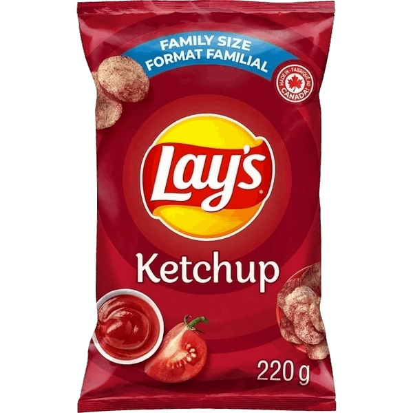 Lay's Ketchup Potato Chips - Beloved Sweet & Tangy Crunch | 7.75 oz (220g)