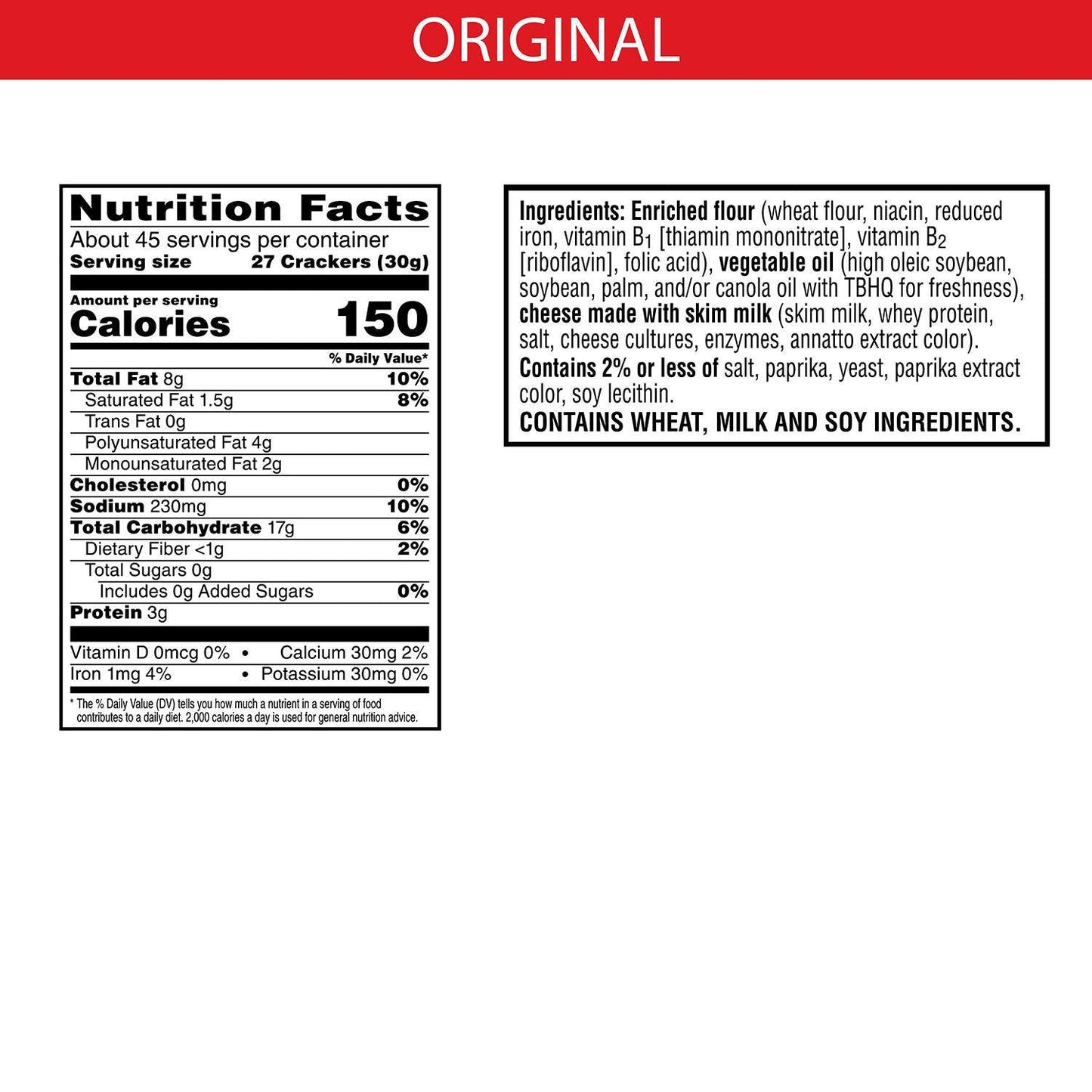 Cheez-It Original Baked Snack Crackers (24oz Box)