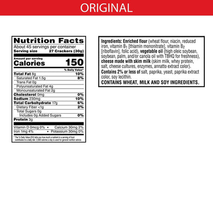 Cheez-It Original Baked Snack Crackers (24oz Box)