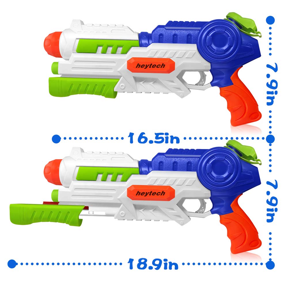 Heytech Super Water Gun  (Green) | 1200cc High Capacity Blasters | 32ft Long Range Soakers