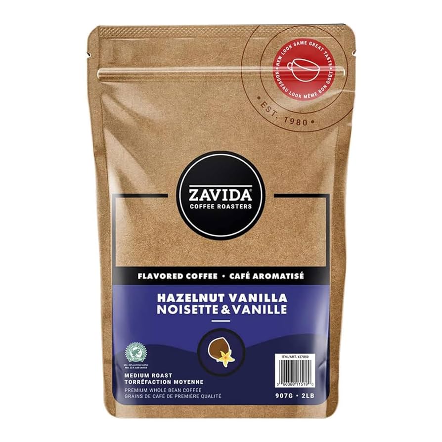 Zavida Hazelnut Vanilla Whole Bean Coffee (32oz)