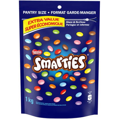 Nestle Smarties Bulk Bag – 2.2 lbs (1kg) of Classic Chocolate Candy Coated Goodness