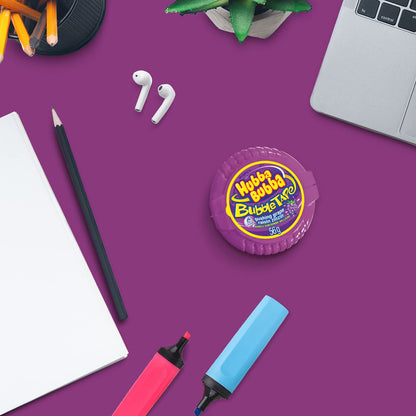 HUBBA BUBBA, Grape Flavoured Bubble Gum, 56g, Tape Roll, 12 Packs