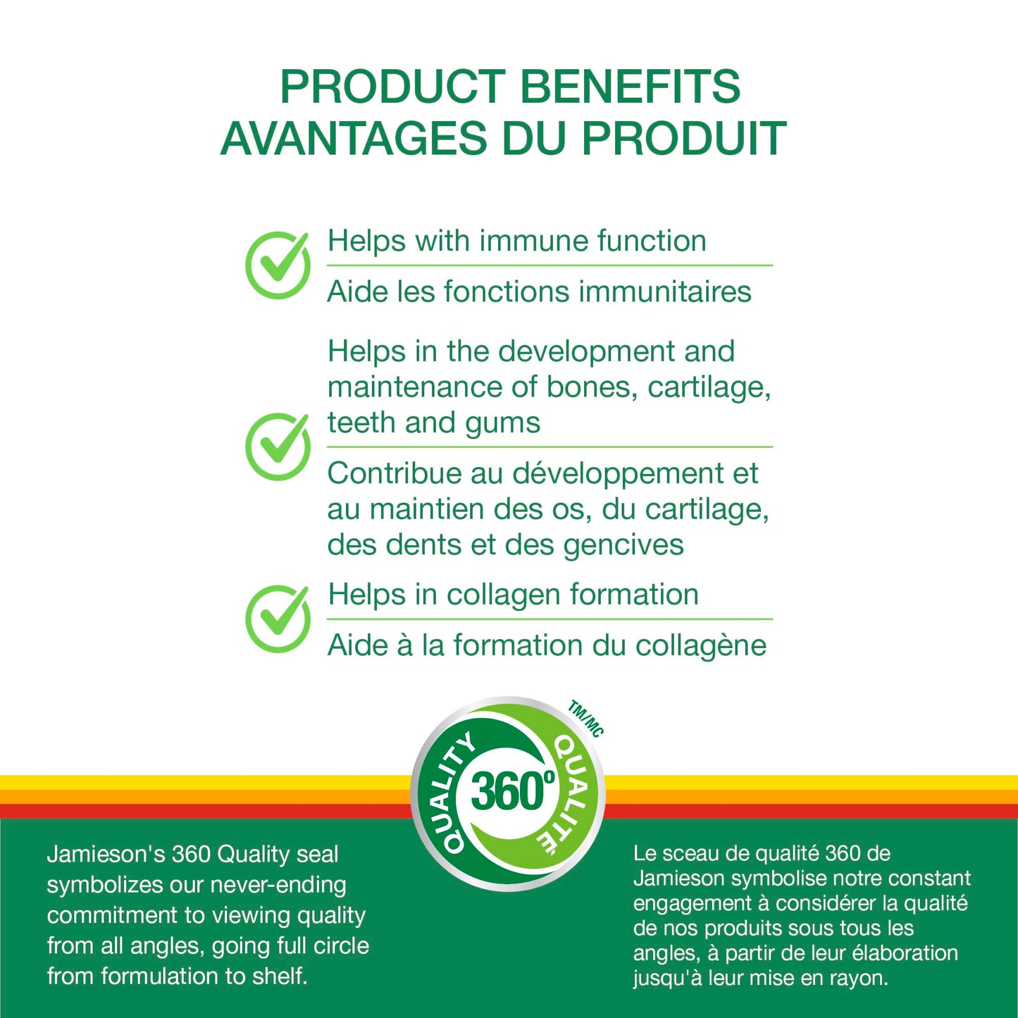 Jamieson Vitamin C 250 mg Gummies Natural Tangy Orange Flavour,  60 Count