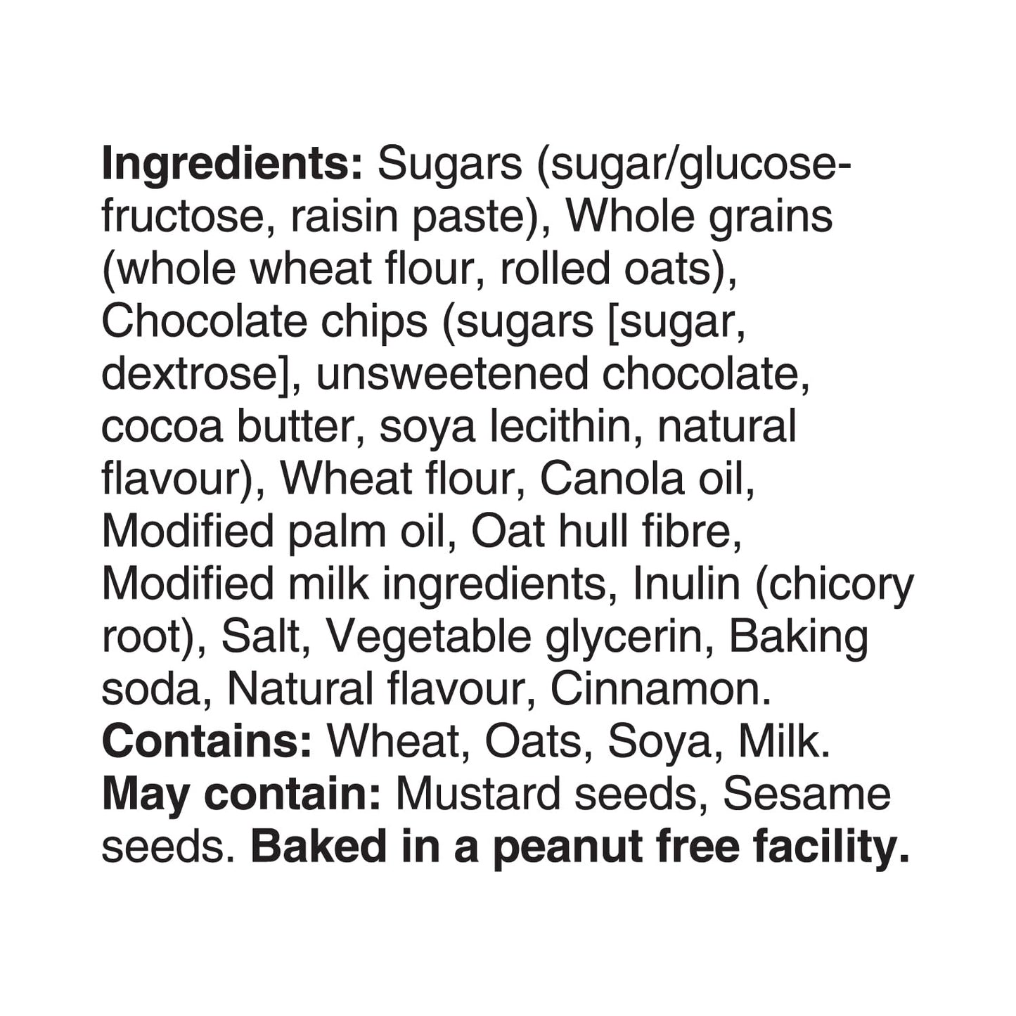 Bear Paws Minis Oatmeal Chocolate Chip Cookies -  210g, 6 Pouches