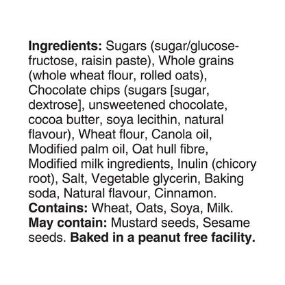 Bear Paws Minis Oatmeal Chocolate Chip Cookies -  210g, 6 Pouches