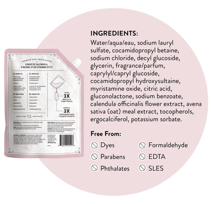 J.R. Watkins Rosewater Liquid Hand Soap Refill Pouch 1 L