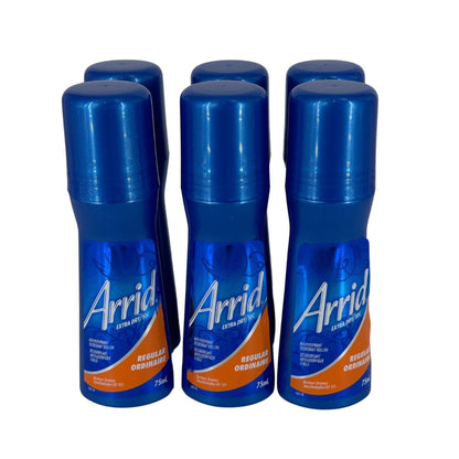 Arrid Extra Dry Roll-On Antiperspirant Deodorant (Regular Scent, 2.5 oz) - 6 Pack Value